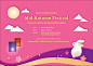 Mid-autumn Festival Invitation Card  : Mooncake festival invitation card design