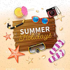 夏季素材  - 源文件下载【酷图网】插画,素材,元素,卡通,手绘,插图,矢量,背景,海报素材,海报,展板素材,横幅素材,图标,标志,清新,夏日,夏季,夏天,盛夏,初夏,热夏,冰爽盛夏,清凉一夏,夏天促销,夏季素材,夏天素材,夏季元素,夏天元素,夏天插画,夏季插画,装饰,可爱,约惠夏天,3D,渐变,立体,相机,木板,泳镜,潜水镜,海星