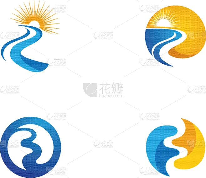 river logo template icon素材-花瓣网