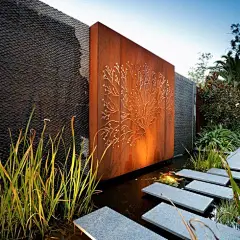 花园庭院景观墙设计意向图