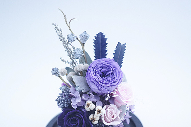 ZSHU永生花 紫色系设计 仿真绿植鲜花...