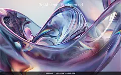 10款未来科技3D抽象玻璃水晶渐变反射科幻海报高清背景图片素材