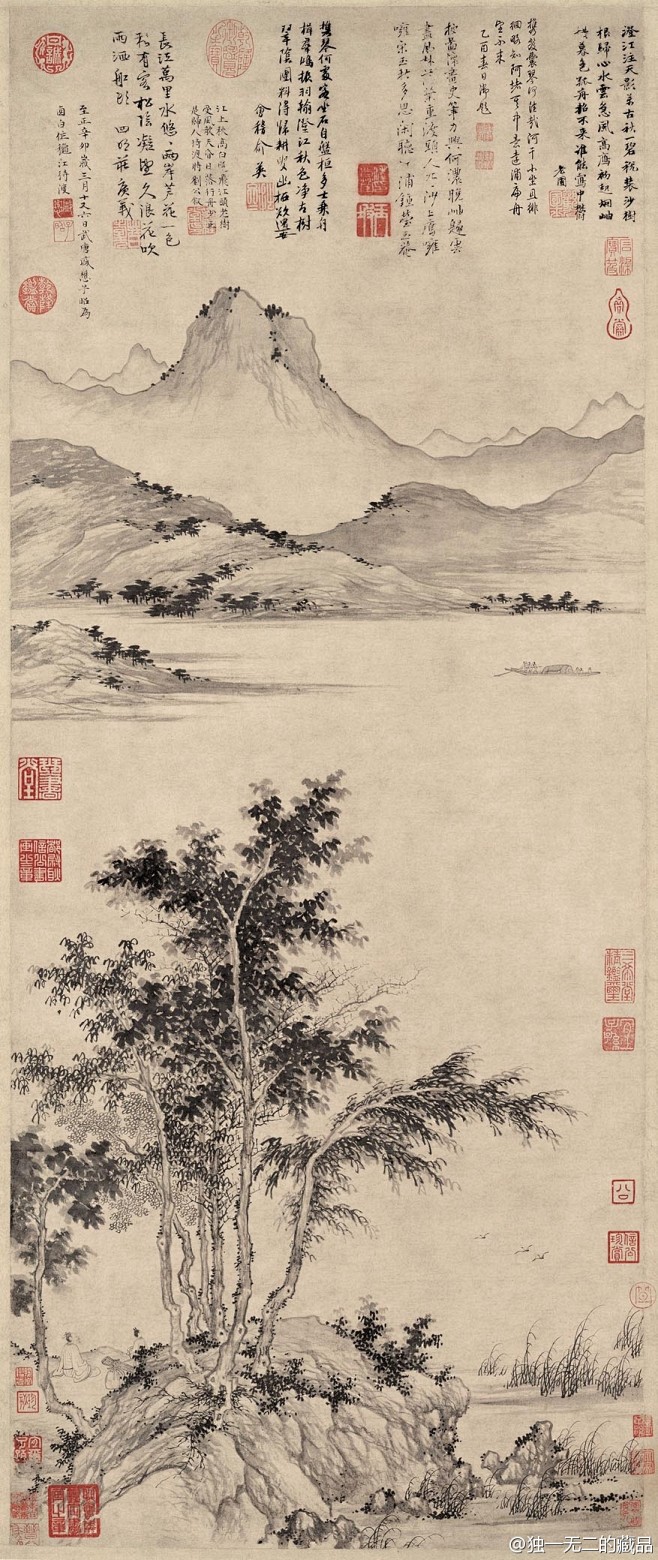 【元代画家：盛懋】盛懋虽然师承赵孟頫，但...