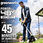 Amazon.com : Greenworks 2 x 24V (48V) 8" Brushless Cordless Edger, (2) 4.0Ah USB Batteries and Dual Port Rapid Charger Included : Patio, Lawn & Garden