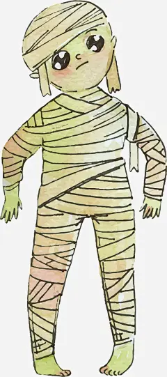 水彩绷带怪物矢量图免抠素材 png 设计图片 免费下载 页面网页 平面电商 创意素材 png素材