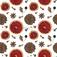 香料,四方连续纹样,橙子,含酒精饮料,热,热饮,食品,丁香,壁纸