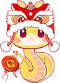 免抠蛇年新年卡通可爱蛇形象吉祥喜庆 (119)