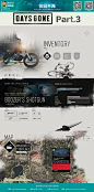 最近玩了《Days Gone》，个人觉得还是非常好玩的，很适合喜欢打丧尸类型游戏的玩家，顺藤摸瓜就为大家带来的是游戏的UI  Design   Shay Casey在BEHANCE上发布的本游戏的UI设计，非常完整和翔实的设计内容哦~~