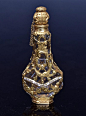 Louis XVI 18k Gold Mounted Crystal Scent Bottle.......