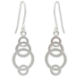 NOVICA Artisan Crafted Silver Geometric Earrings