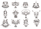 Robots : Robot character design sketchs.