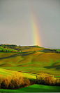 Rainbow over Tuscany, Italy