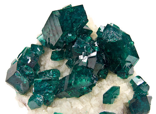 Dioptase on Calcite ...