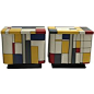Mondrian Inspired Pair of Chests