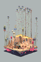 Ecology series : A series inspired by RTS games like Age of Empires and Starcraft mixed with my personal interest in flora & fauna and infographic-like cut-throughs of landscapes.Available for purchase.