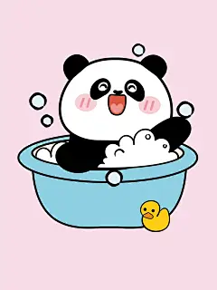 熊猫洗澡1022f-27