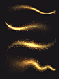 stardust lấp lánh. sóng vector ma thuật lấp lánh vàng với bộ sưu tập hạt vàng - dust gold hình minh họa sẵn có