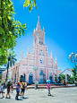 萌化少女心，粉色的岘港大教堂 - 马蜂窝