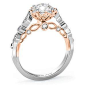 Audrey Engagement Ring with 1ct Round Cut Diamond #jewlr