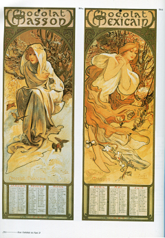 桃花扇美人笑采集到大师插画-穆夏