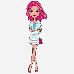 可爱女孩免抠素材_新图网 https://ixintu.com 卡通 卡通人物 卡通表情 可爱 可爱女孩 手绘 插画 表情包