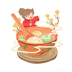 元宵节可爱萌娃吃元宵汤圆素材 (48)