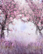 童话中盛开的樱花，macdown图片素材，色彩丰富抽象背景图，Mac插画，创意图片素材