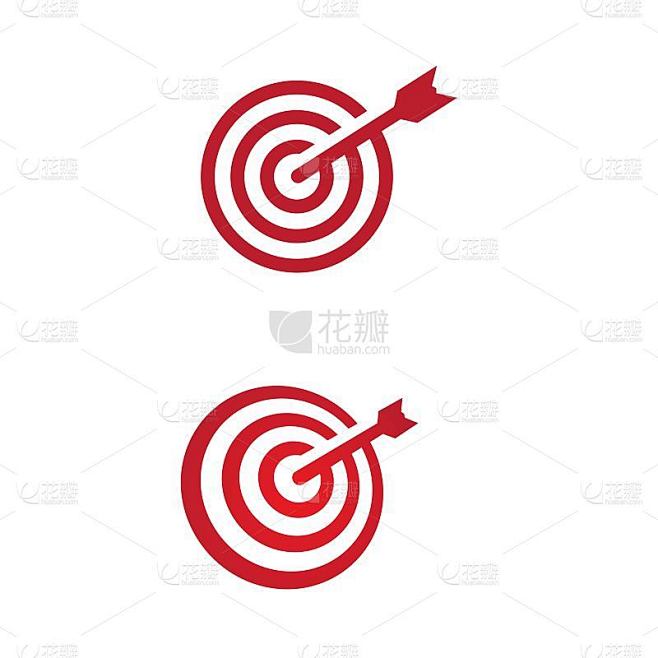 目标矢量图标插图