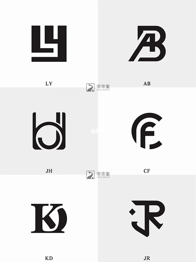 字母logo设计合集/30个字母组合logo设计-花瓣网