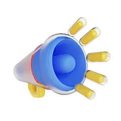 Megaphone 3D Illustration