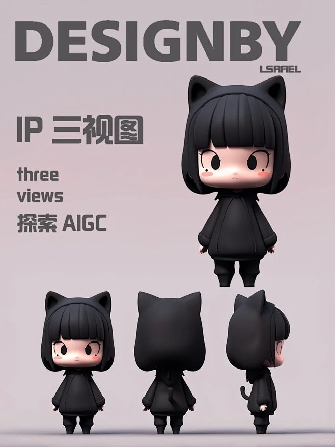 IP设计|黑色猫咪IP-花瓣网