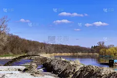 沙子,河流,滴瓶,在底端,沙画,压力点,采石场,水,天空,洗手