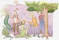 手绘装饰春季探险插画免抠素材_图宝宝 https://bao16.com 人物 卡通手绘 手绘插画 探险 春天 装饰图案
