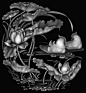 中国风荷花鸳鸯浮雕画雕花|浮雕|浮雕灰度图|荷花|黑白|灰度图|精雕图|鸳鸯|植物|中国风