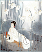 杨淑涛工笔仕女画(650×801)