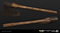 Hand Axe: CoD WW2, Alex Rodriguez : Weapon created for Call of Duty: WW2 for Attack of the Undead DLC
Hand Axe - Unknown Origin

Carved from an Iron Pot and hand chiseled into a wood handle.

Last image includes the Zombie Variant seen for the new
