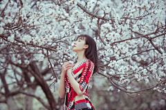 海阔天吭采集到人与花