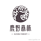 鹿野森林西餐厅Logo设计 【程振良/vincent设计工作室】