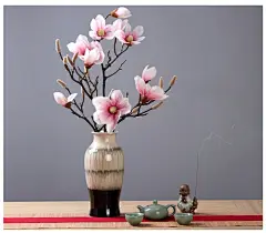新中式现代陶瓷花瓶花器花具亮釉客厅玄关桌面花瓶花艺家居摆设品-淘宝网