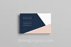 创意现代色块名片模板设计素材Jenna Lee Business Card Template #884547 :  