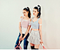 簡潔可愛條紋百褶褲裙Vertical Stripe Tennis Skirt - c h u u : ) 韓國女裝CHUU台灣官網, I know you want to kiss me♥