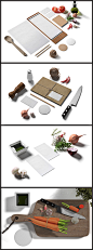VI 设计 模板 餐厅 饭店 咖啡 餐饮 食品行业 大蒜 香菇 厨具 VI素材 智能贴图 模板下载PSD 效果图 VI 样机