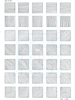 控笔训练第1天【零基础学插画 线稿】 : 用word打印的3*3cm的格子，新手可以打印2*2cm的格子，越大越不好画控笔训练第1天【零基础学插画 线稿】