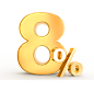 number_8_percent_3d