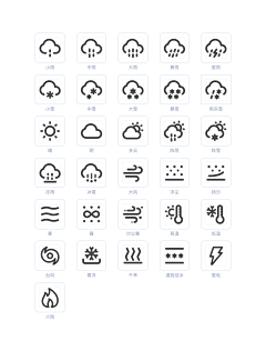 七秒视觉传媒采集到天气图标