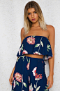 STAYCATION TOP - Navy Floral - SHOP NEW