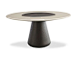 Round dining table QUINN By Now & Future design GOODO Design Studio