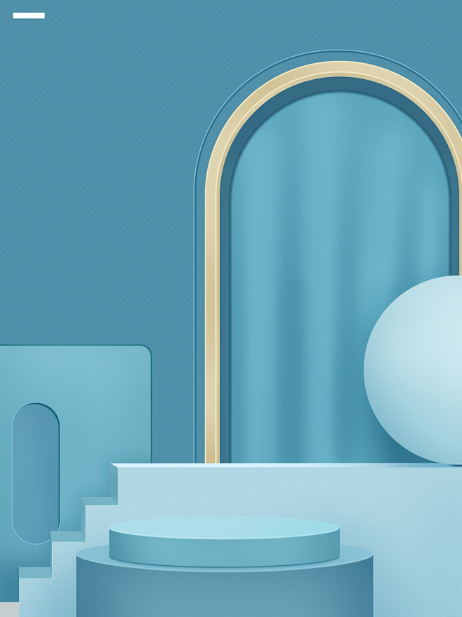 蓝色背景淘宝促销海报场景banner