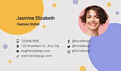 Fashion Stylist Personal Contact Information Business Card