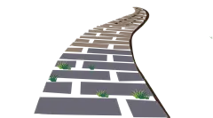 青石路石板路png
